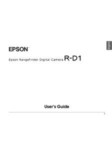 Epson R-D1 manual. Camera Instructions.